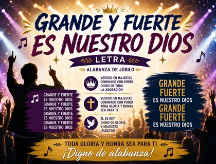 Grande y fuerte es nuestro Dios letra